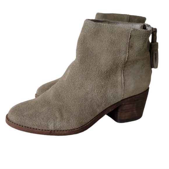 Calypso St. Barth Tan Suede Ankle Booties - Picture 4 of 6